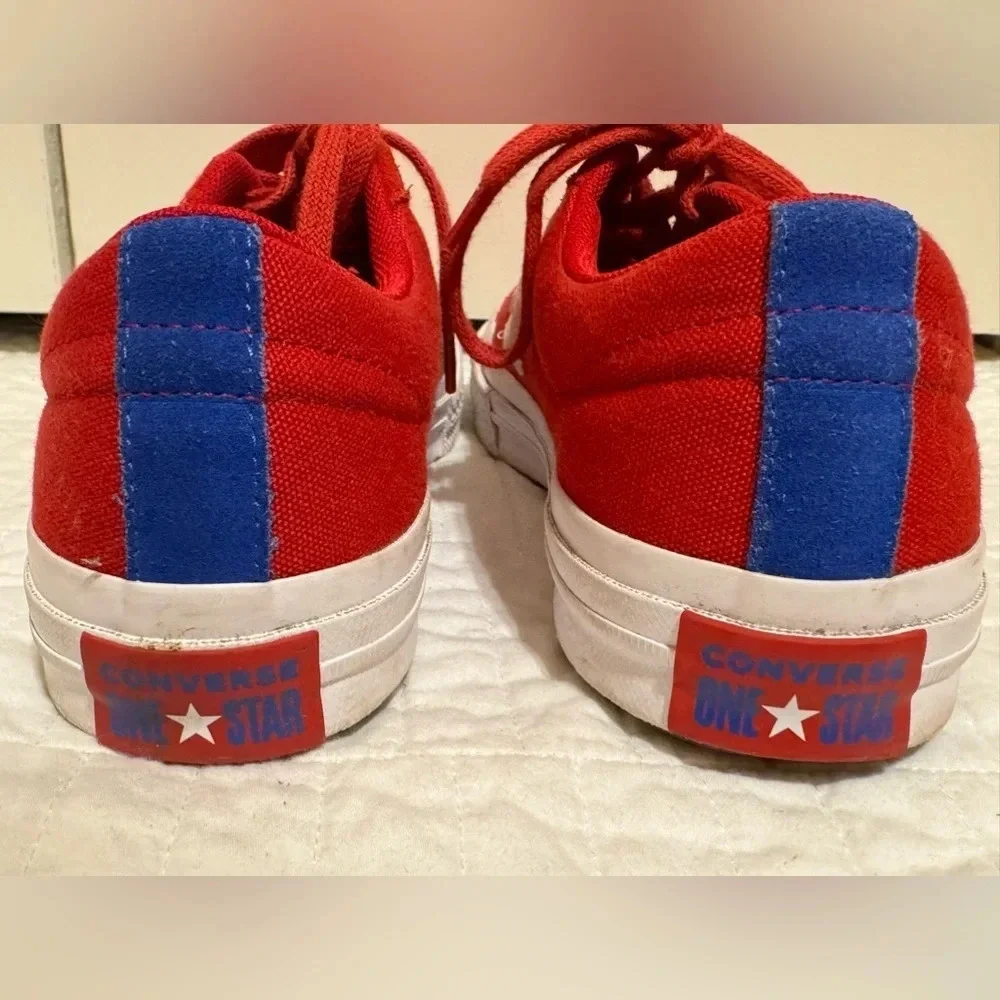Converse One Star Pro Red Canvas Athletic Low Top Sneakers Big Kid Sz 5.5